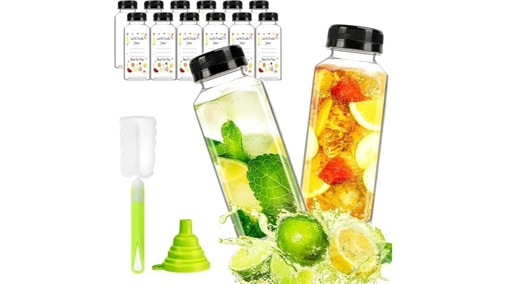 12 oz juice bottle set