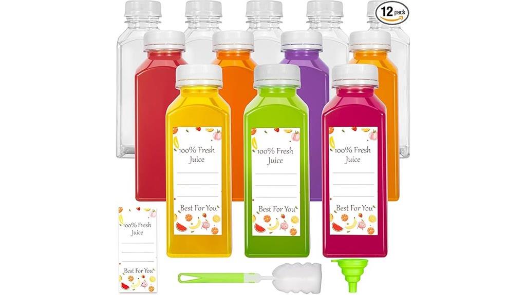 12oz reusable juice bottles