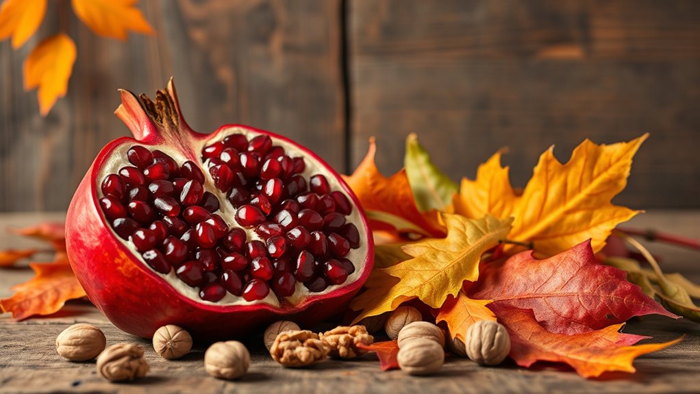 autumn pomegranate harvest salads