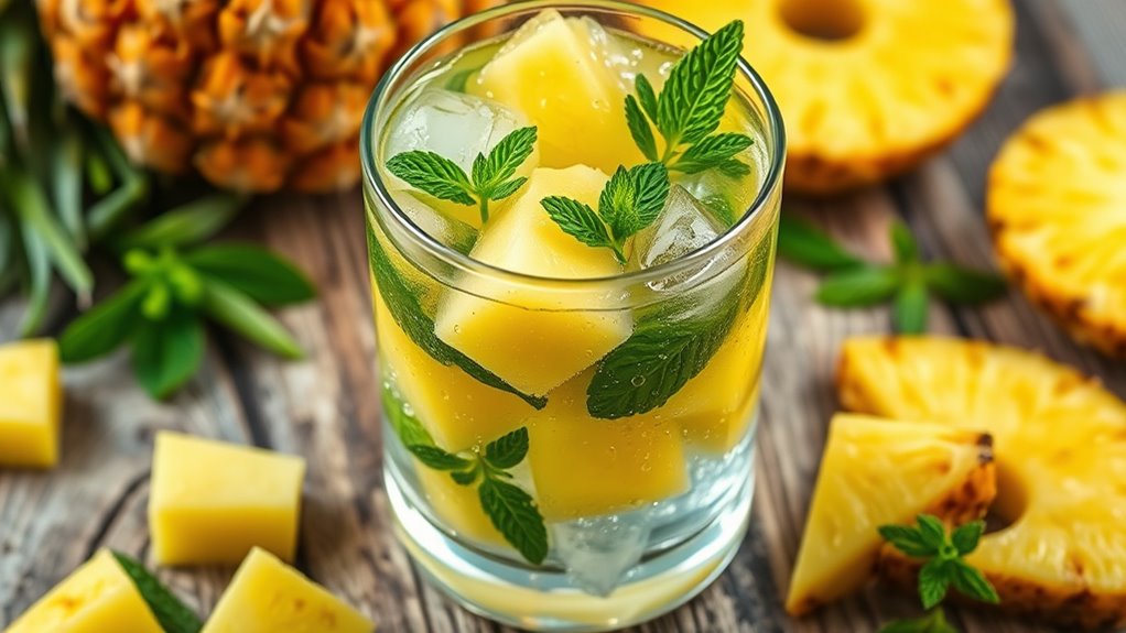 blend mint pineapple refreshment
