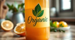 checking organic juice labels