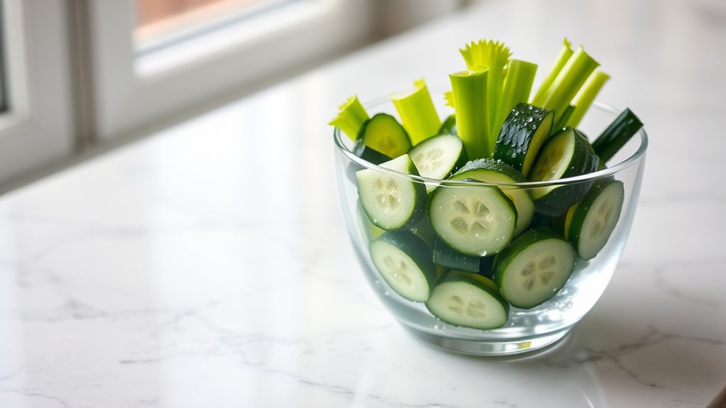 chilled celery cucumber hydrator