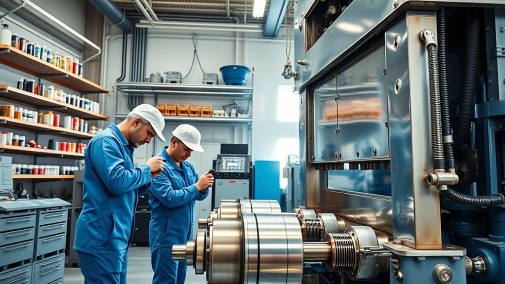 clean lubricate align components