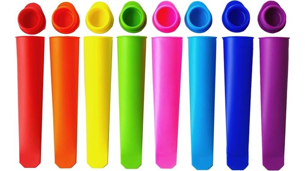 colorful silicone ice molds