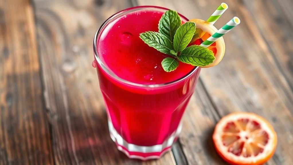creative colorful juice presentation