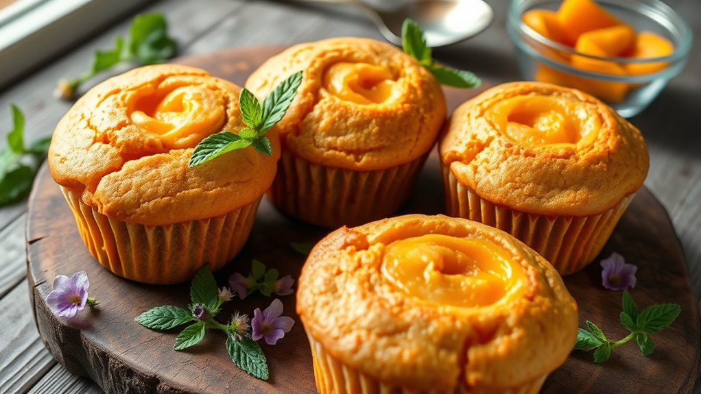 creative summer muffin presentation