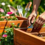 eco friendly outdoor planter painting
