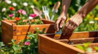 eco friendly outdoor planter painting