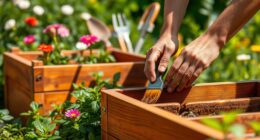 eco friendly outdoor planter painting