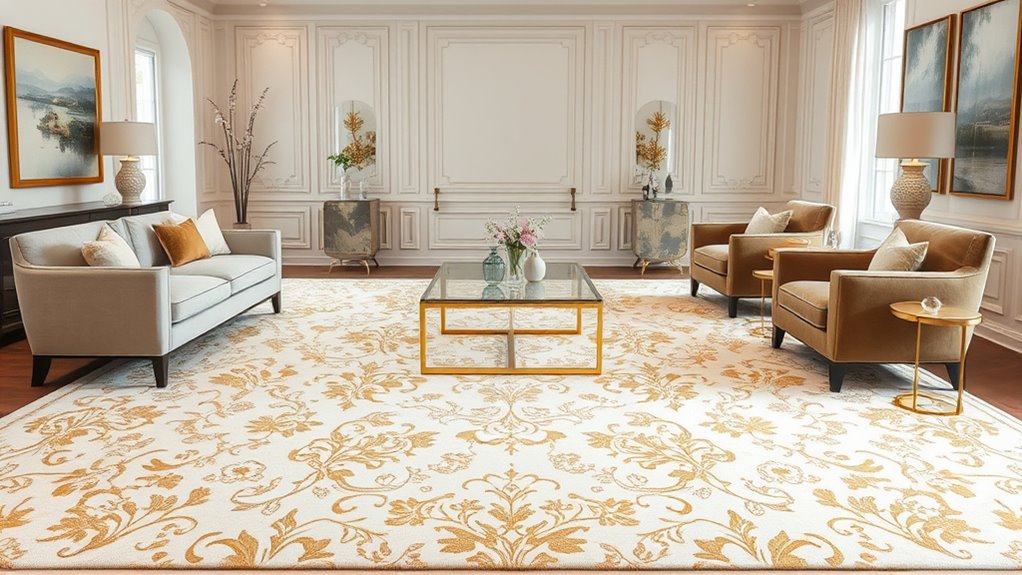 elegant 6x9 ivory silk rugs