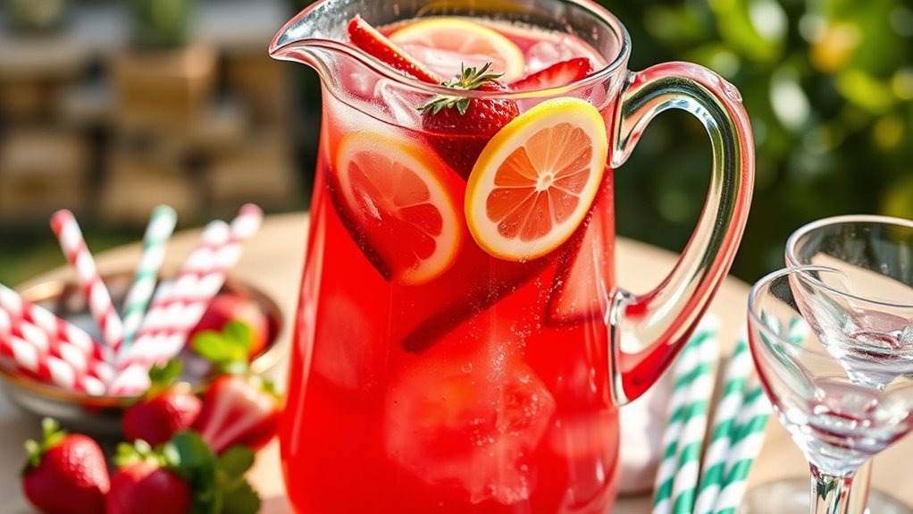 elegant garnished beverage presentation