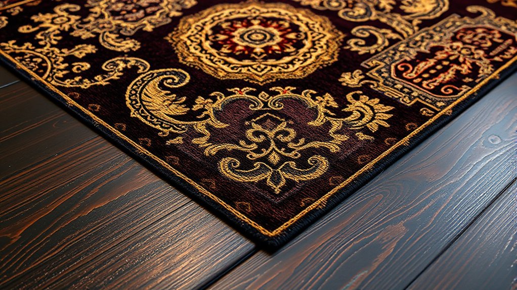 elegant metallic silk carpets