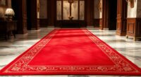 elegant red silk carpets
