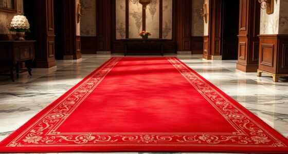 elegant red silk carpets