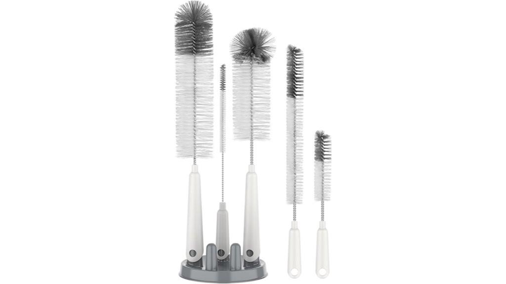 five pack bottle cleaning brushes