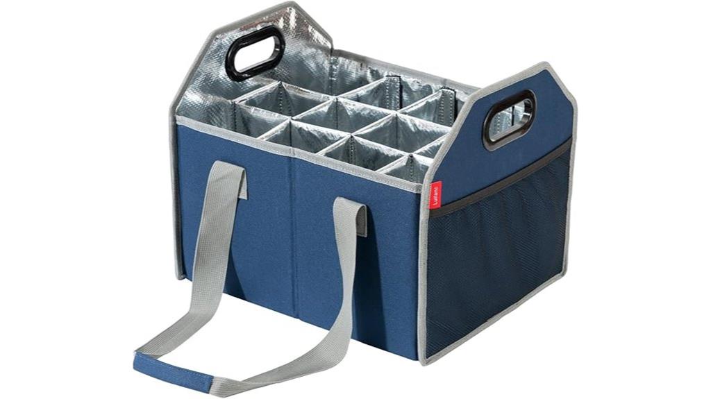 flexible 12 bottle storage container