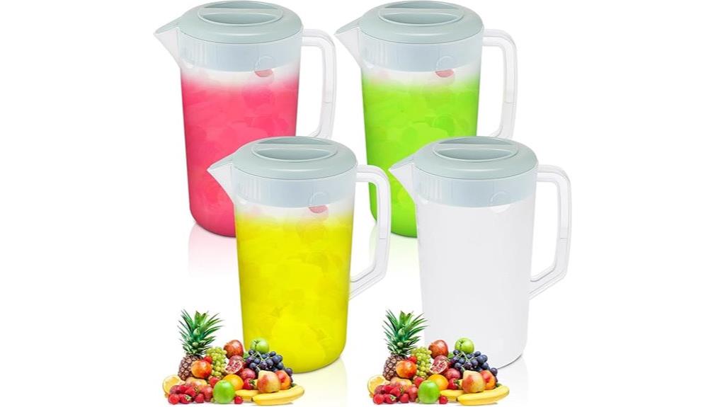 four pack plastic water pitchers