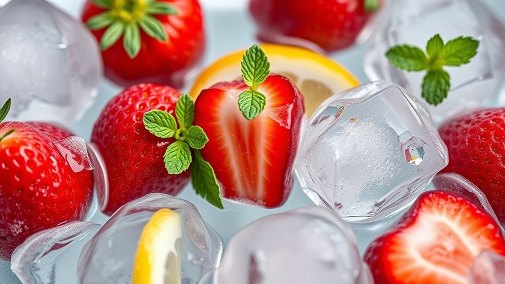 freeze fruit and herbs visually