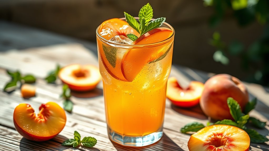 fresh mint peach refresh