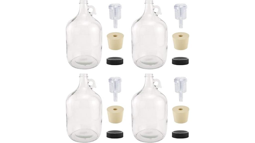 glass fermenting jug set