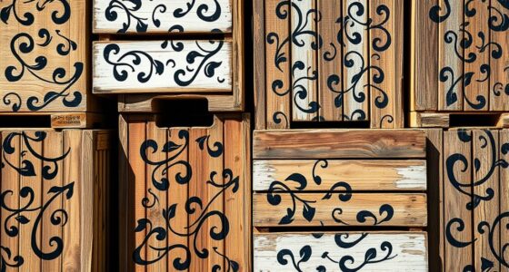 harvest crate stencil art