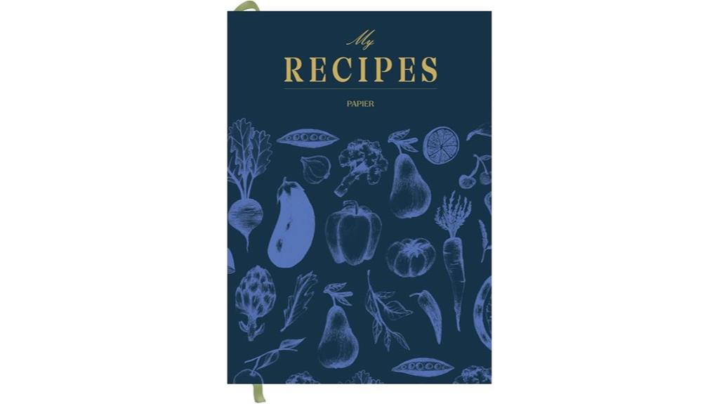 harvest navy recipe journal