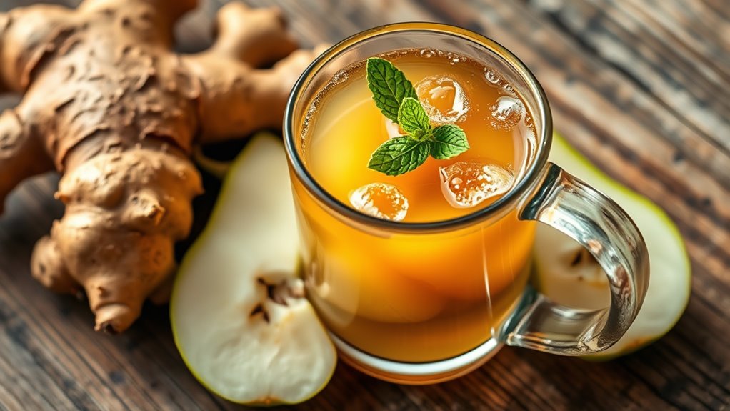 herbal ginger pear infusion