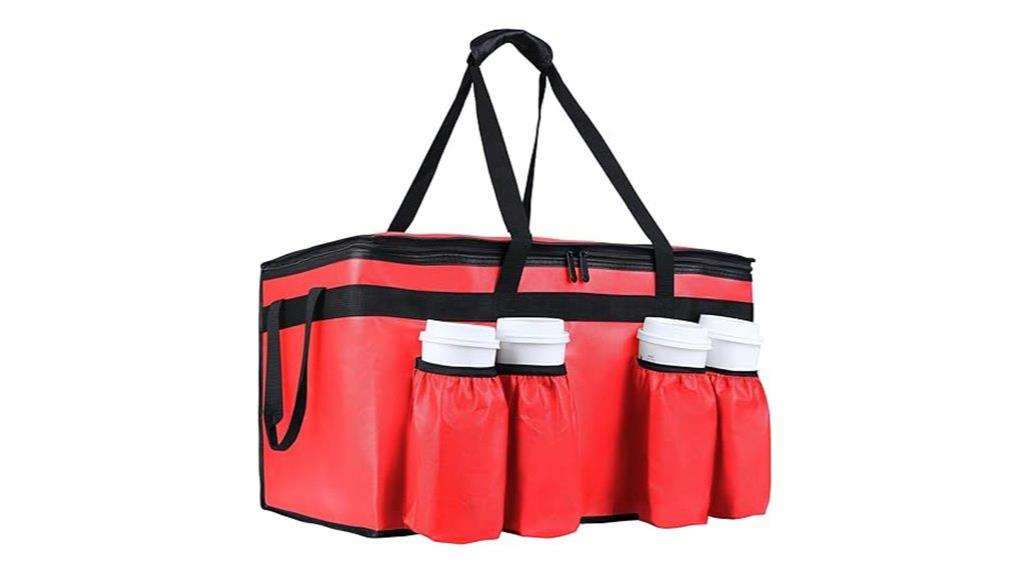 insulated bag with cup holders