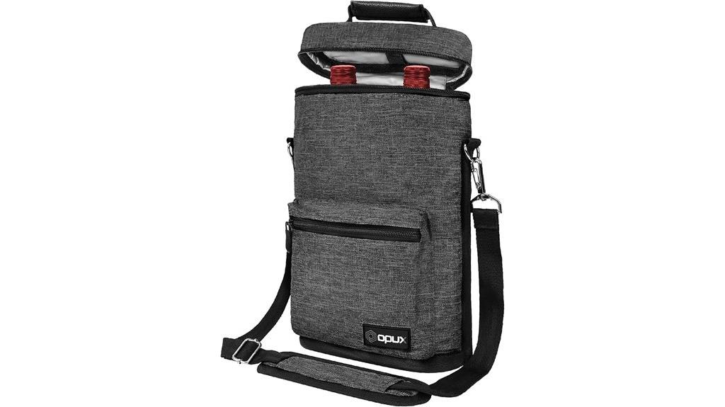 insulated two bottle wine carrier