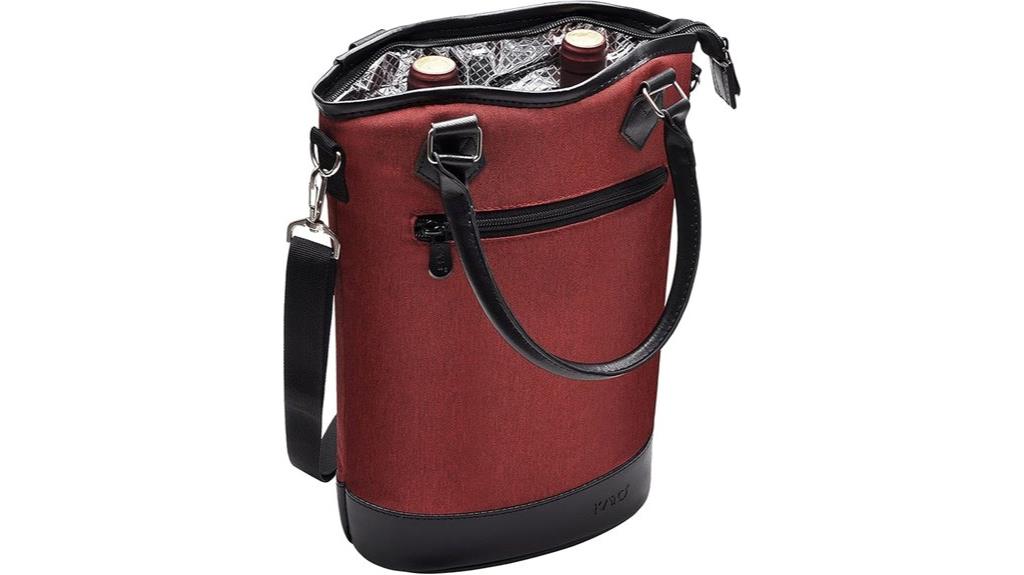 insulated wine tote