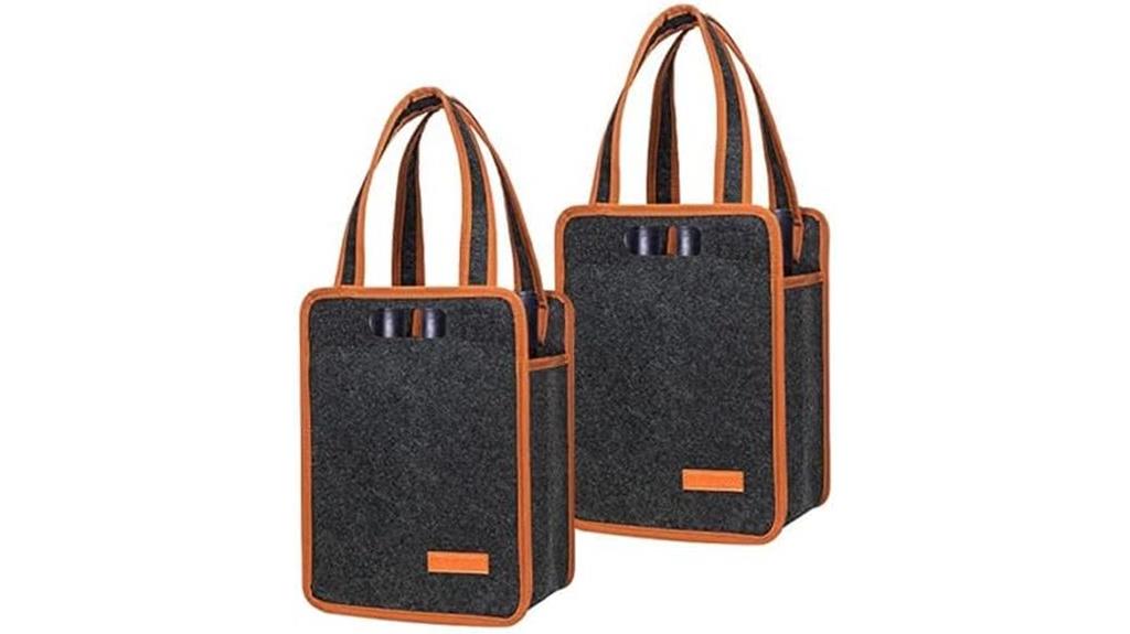 insulated wine tote bags