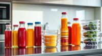 juice bottle storage solutions