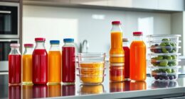 juice bottle storage solutions