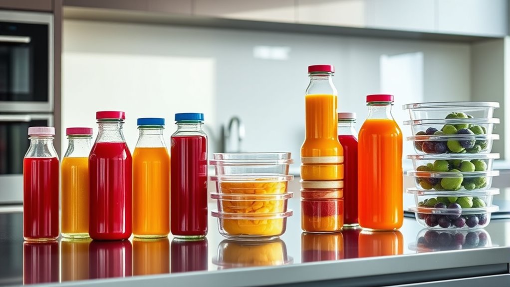 juice bottle storage solutions