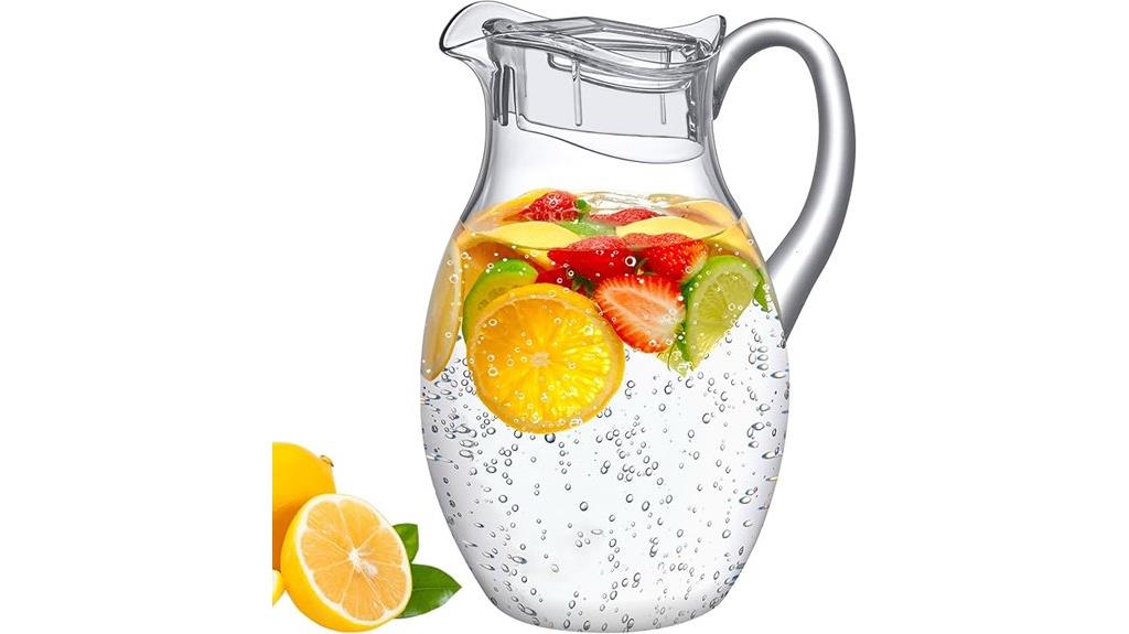 large clear plastic pitcher