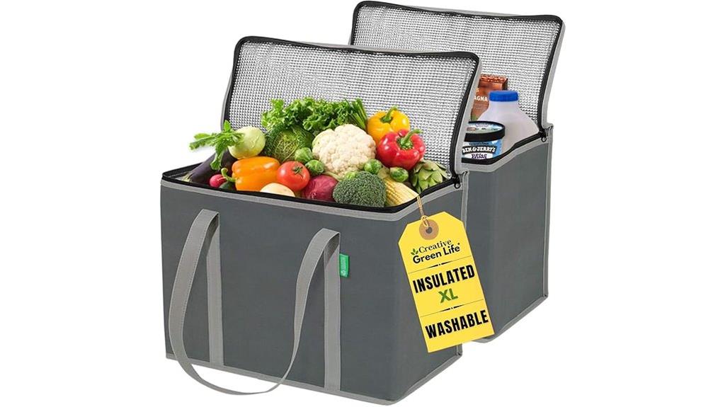 large insulated reusable grocery bags