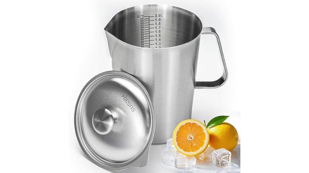 large stainless steel pitcher