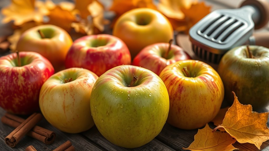 late season organic apple harvesting