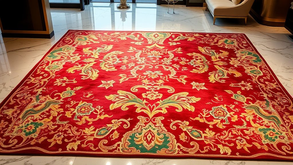 luxurious high gloss silk carpets