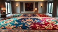luxurious oversized silk carpets