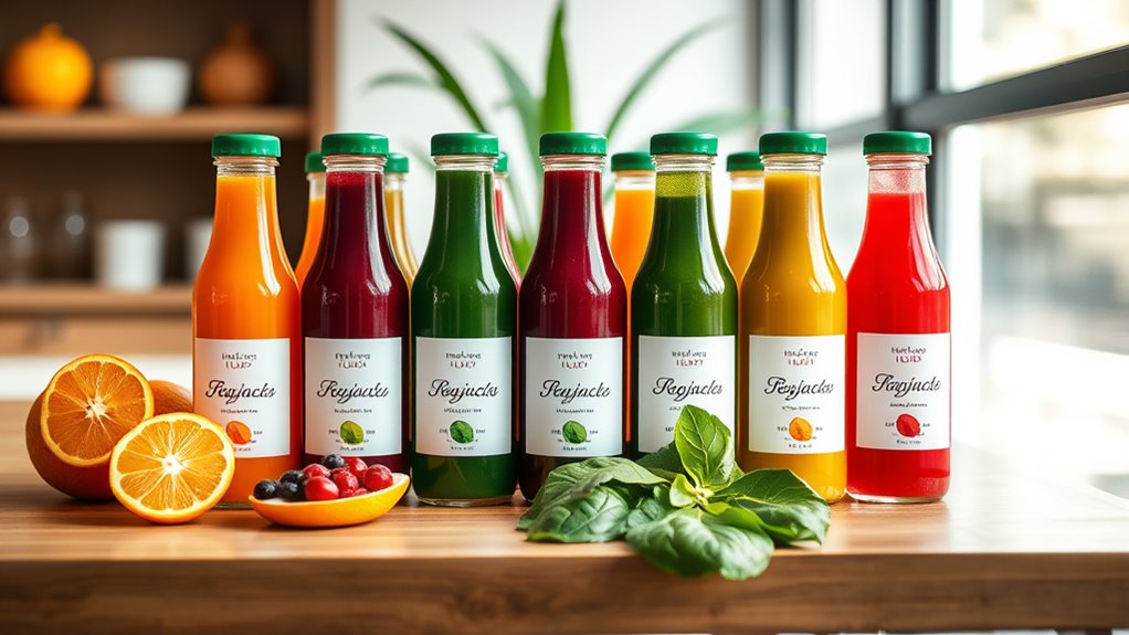 natural family friendly juice selection