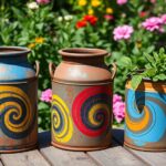 painted milk can decorations