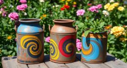 painted milk can decorations