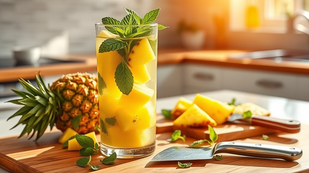 pineapple mint post vacation detox