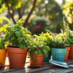 plant herbs in summer
