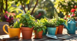 plant herbs in summer
