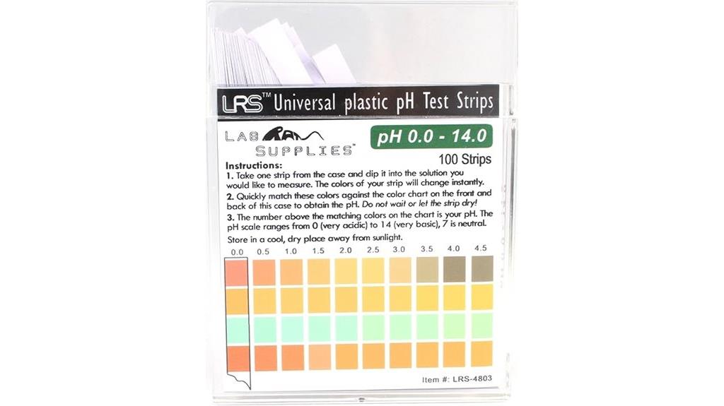 plastic ph test strips