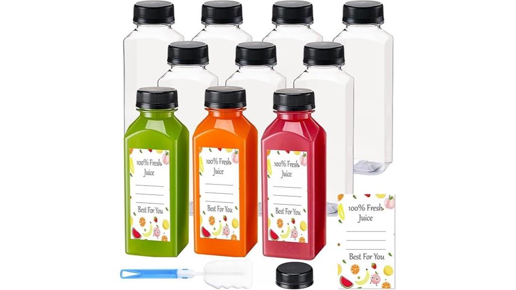 reusable 12oz juice bottles