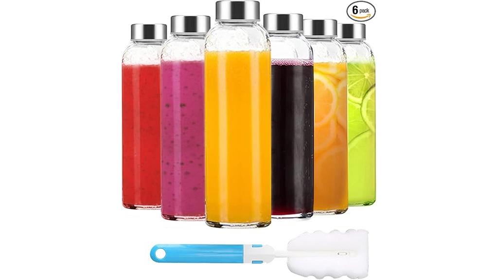 reusable 18 oz glass bottles