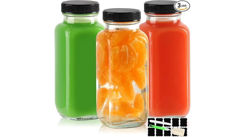 reusable 8oz glass bottles